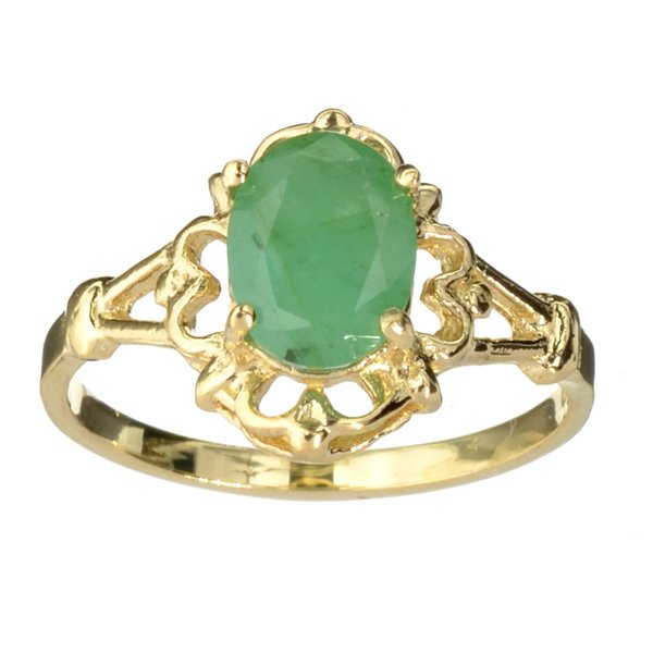 APP: 2.5k 14 kt. Gold, 1.20CT Oval Cut Emerald Ring: 14 kt. Gold, 1.20CT Oval Cut Emerald Ring Retail Replacement Value: