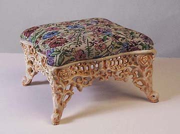Cast Iron Footstool w/Ivory Base: Cast Iron Footstool With Ivory Base Item Profile: GOV FI