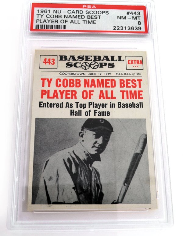 1961 NU-Card Scoops #443 TY Cobb NM-MT PSA 8: 1961 NU-Card Scoops #443 TY Cobb Nam