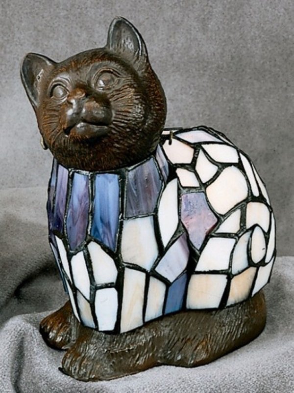 Multicolor Tiffany Style Cat Lamp: Multicolor Tiffany Style Cat Lamp Item Profile: GOV FILE