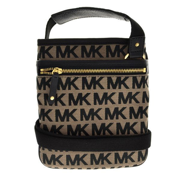 ^Brand New Michael Kors Beige Black MK Signature Bag: ^Brand New Michael Kor