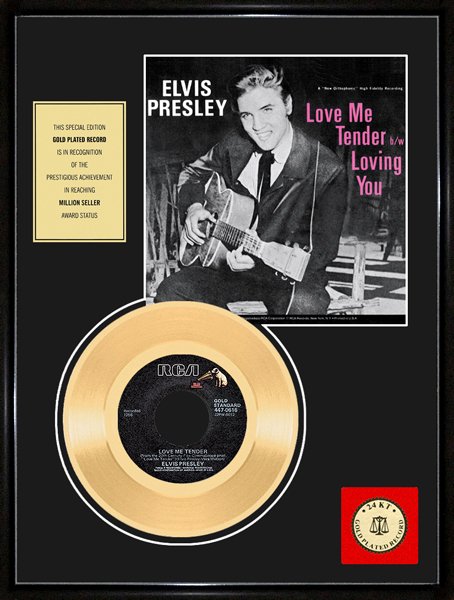 ELVIS PRESLEY "Love Me Tender" Gold Record: ELVIS PRESLEY "Love Me Tender" Item Profile: GOV FIL