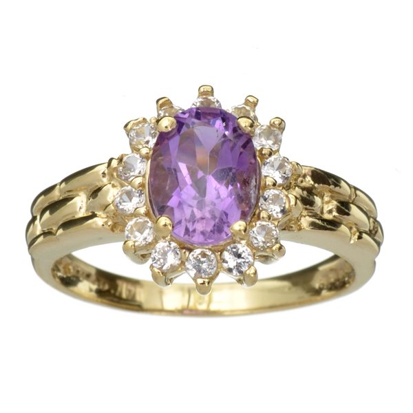 APP: 1.3k 14 kt. Gold, 1.21CT Oval Cut Amethyst Ring: 14 kt. Gold, 1.21CT Oval Cut Amethyst Ring Retail Replacement Value:
