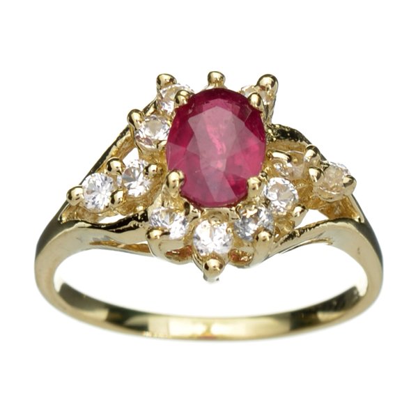 APP: 2.5k 14 kt. Gold, 1.00CT Ruby & Topaz Ring: 14 kt. Gold, 1.00CT Ruby And Topaz RingRetail Replacement Value: