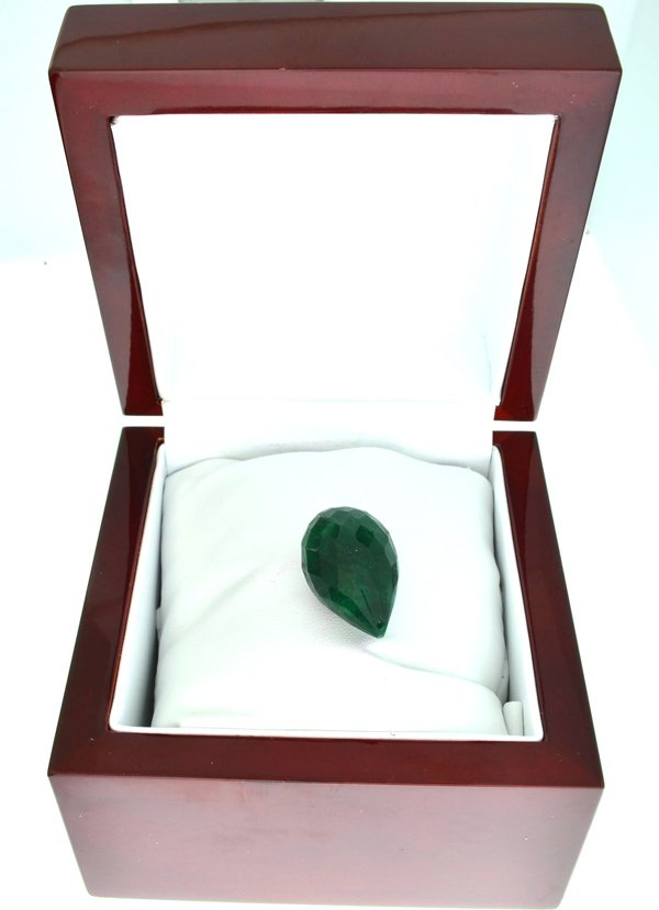 APP: 1k 56CT Tear Drop Cut Grn Beryl Emerald Gemstone: 56.25CT Tear Drop Cut Green Beryl Emerald Gemstone Retail Repl