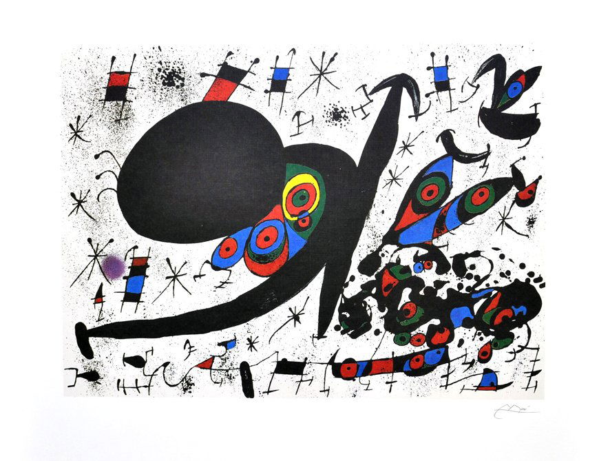 JOAN MIRO Homage To Joan Pratt Print, Limited Edition: JOAN MIRO: Homage To Joan Pratt Print Item Profile: GOV FILE