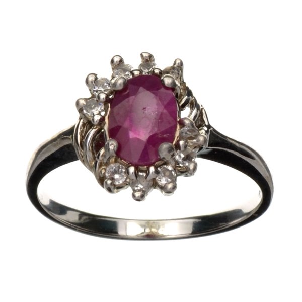 APP: 1k Ruby & Topaz Plat Over Sterl Silver Ring: 0.60CT Ruby And Topaz Platinum Over Sterling Silver Ring Ret