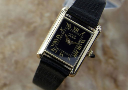 Vintage Ladies Swiss Must De Cartier Tank 18k Gold 1990 Oct 05 2014 Governmentauction In Ca