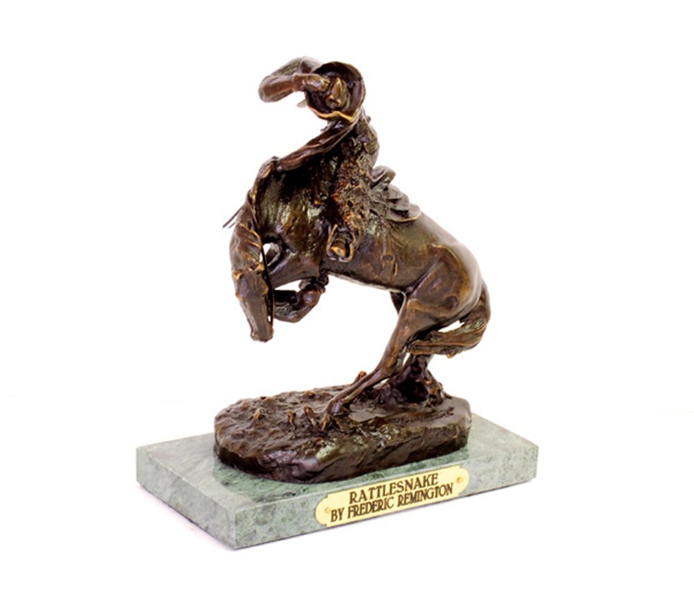 Rattlesnake - By Frederic Remington- Bronze Reissue: Gov. File: T-11934 Rattlesnake - By Frederic Remington- Bronze Reissue Asset Type: Museum Quality Bronze Shipping: $29.95