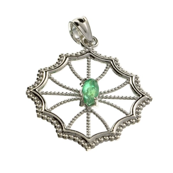 APP: 0.7k 0.15CT Marquise Cut Green Beryl Emerald And: Gov. File: 86454 0.15CT Marquise Cut Green Beryl Emerald And Platinum Over Sterling Silver Pendant Retail Replacement Value: $0.7K Asset Type: Pendant Shipping: $19.95