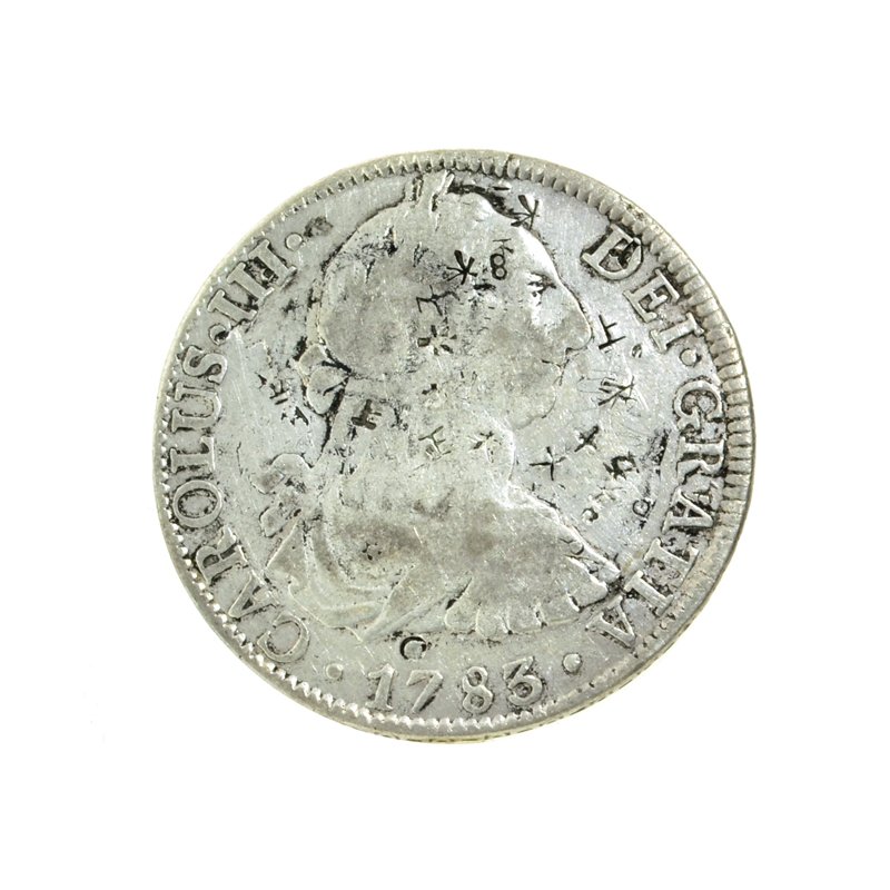 1783 Extremely Rare Eight Reales American First Silver: Gov. File: C-50056 1783 Extremely Rare Eight Reales American First Silver Dollar Coin Asset Type: Coin Shipping: $9.95