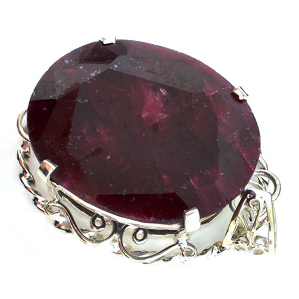 APP: 9.1k Fine Jewelry Designer Sebastian 218.62CT Oval: Gov. File: K-02413 Fine Jewelry Designer Sebastian 218.62CT Oval Cut Ruby and Sterling Silver Pendant Retail Replacement Value:$9.1K Pendant Shipping: $19.95