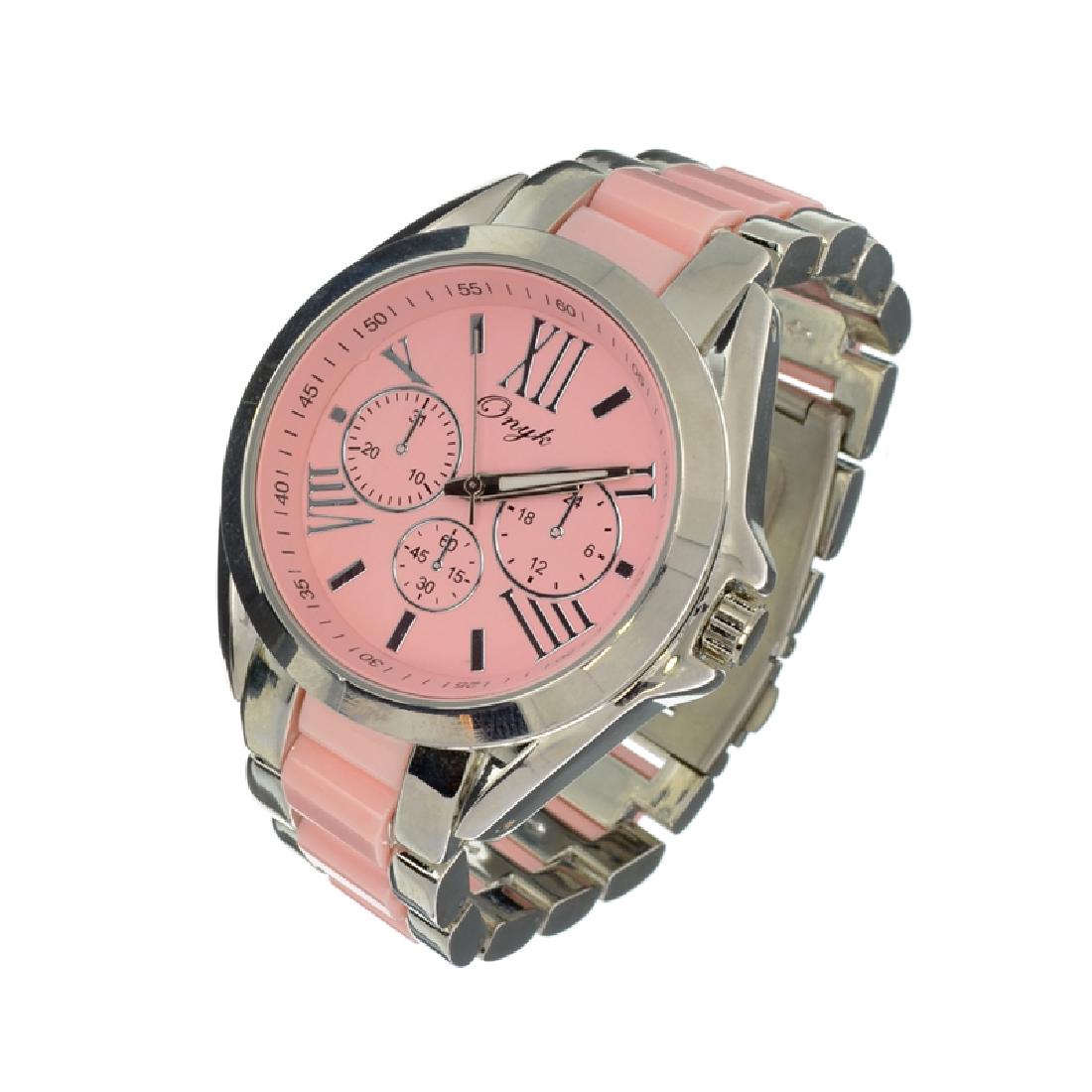 New Women's Onyk, Stainless Steel Back, Water: Gov. File: H-14359 New Women's Onyk, Stainless Steel Back, Water Resistant, Quartz Movement, Metal Strap, Watch Asset Type: Watch Shipping: $19.95