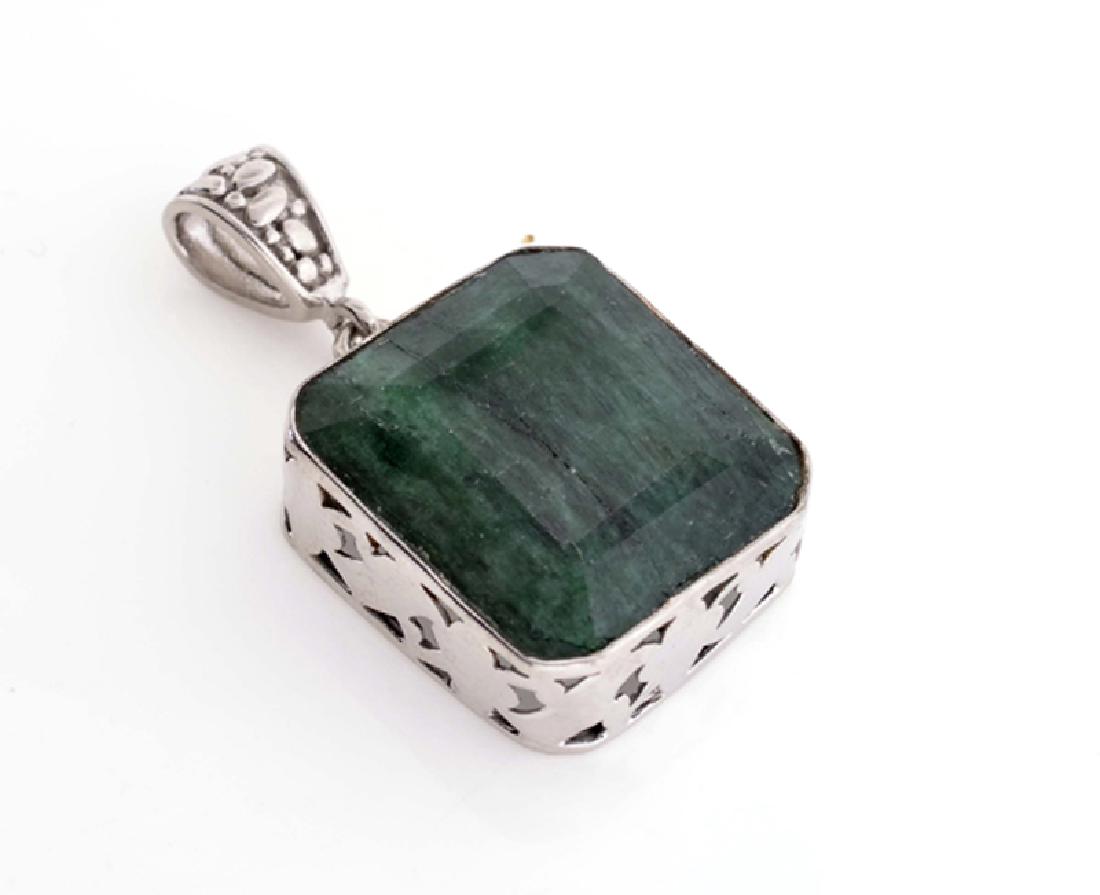 APP: 1.6k Fine Jewelry Designer Sebastian 59.50CT: Gov. File: K-03035 Fine Jewelry Designer Sebastian 59.50CT Rectangular Cut Green Beryl Emerald and Sterling Silver Pendant Retail Replacement Value:$1.6K Pendant Shipping: $19.95