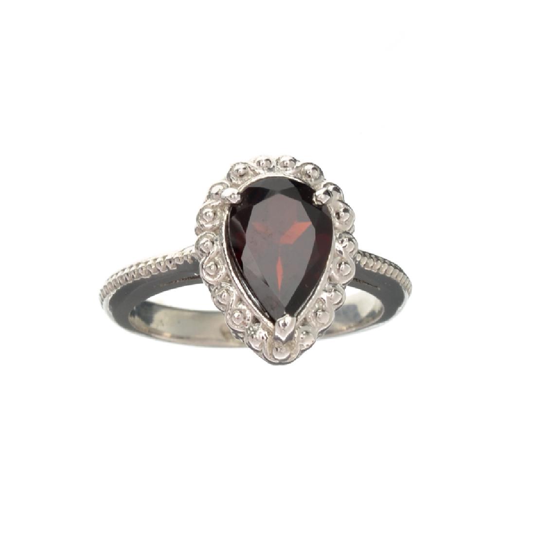 APP: 0.3k Fine Jewelry 2.27CT Pear Cut Almandite Garnet: Gov. File: H-20678 Fine Jewelry 2.27CT Pear Cut Almandite Garnet And Sterling Silver Ring Retail Replacement Value: $0.3K Asset Type: Ring Shipping: $19.95