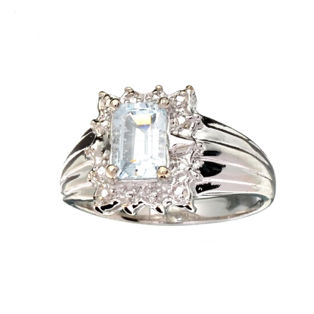 APP: 0.8k Fine Jewelry 0.75CT Emerald Cut Aquamarine: Gov. File: H-06192 Fine Jewelry 0.75CT Emerald Cut Aquamarine Beryl And Platinum Over Sterling Silver Ring Retail Replacement Value: $0.8K Asset Type: Ring Shipping: $19.95
