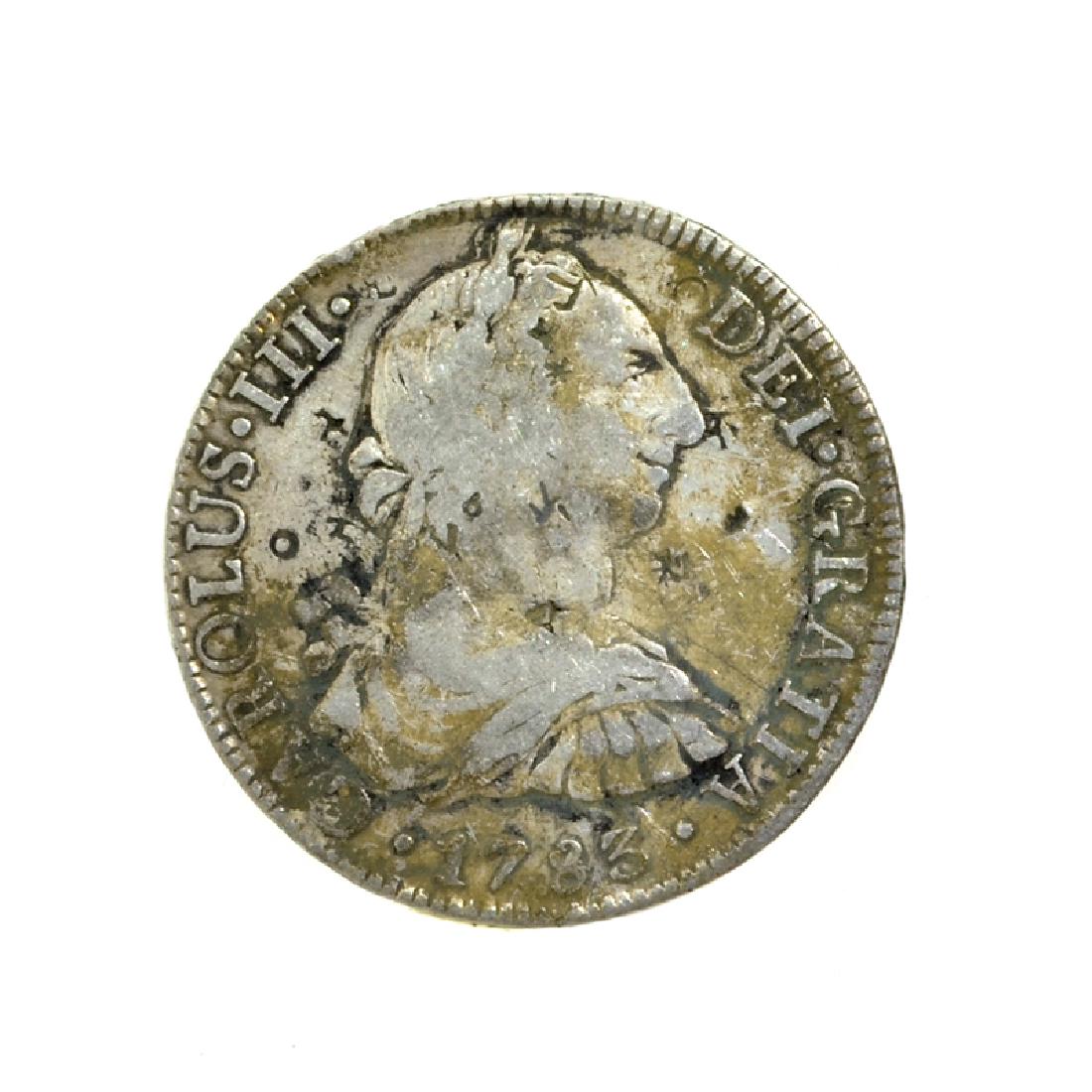 1783 Extremely Rare Eight Reales American First Silver: Gov. File: C-50090 1783 Extremely Rare Eight Reales American First Silver Dollar Coin Asset Type: Coin Shipping: $9.95