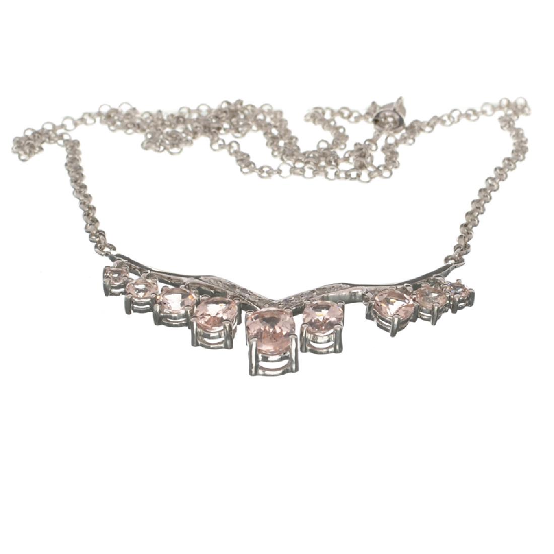 APP: 2.4k Fine Jewelry 3.91CT Oval/Round Cut Morganite: Gov. File: H-17287 Fine Jewelry 3.91CT Oval/Round Cut Morganite And 0.09CT Diamond Over Rose Gold Sterling Silver Necklace Retail Replacement Value: $2.4K Asset Type: Necklace Shipping: $19.95