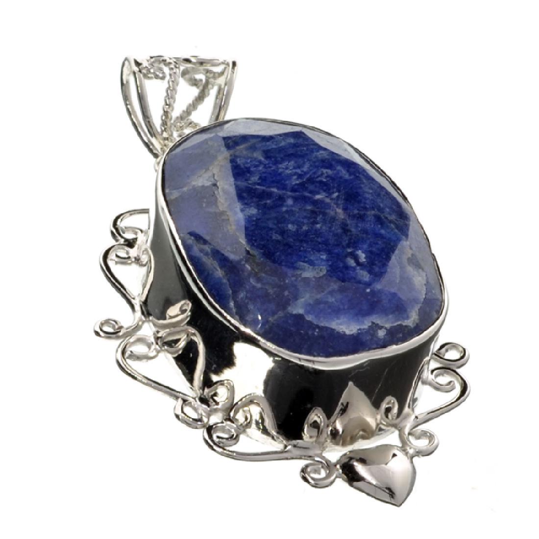 APP: 1.4k 84.79CT Oval Cut Extremely Rare Iolite And: Gov. File: 81043 84.79CT Oval Cut Extremely Rare Iolite And Sterling Silver Pendant Retail Replacement Value: $1.5K Asset Type: Pendant Shipping: $19.95