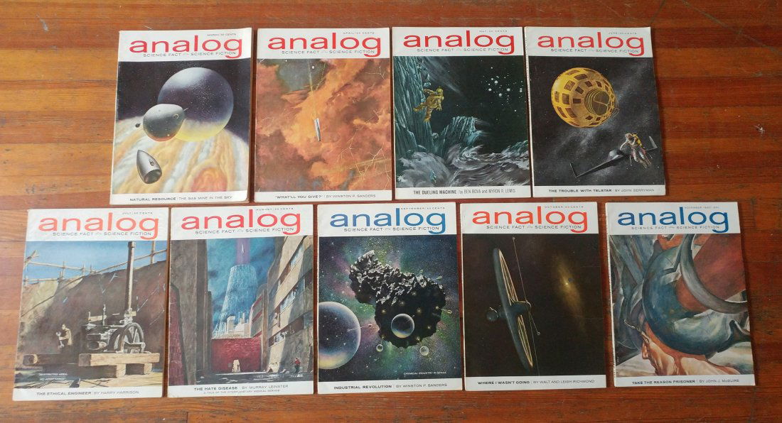 Analog Science Fiction 1963 Pulp Magazine Lot Of 9 (1 of 4)