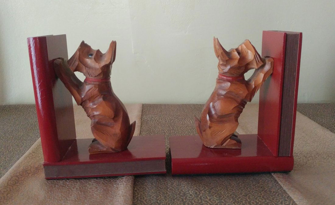 Antique German Black Forest Scottie Dog Bookends (1 of 7)