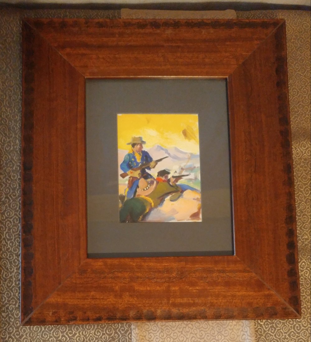 Jerome / George Rozen Rio Kid Western Oil Painting 1944 (1 of 3)