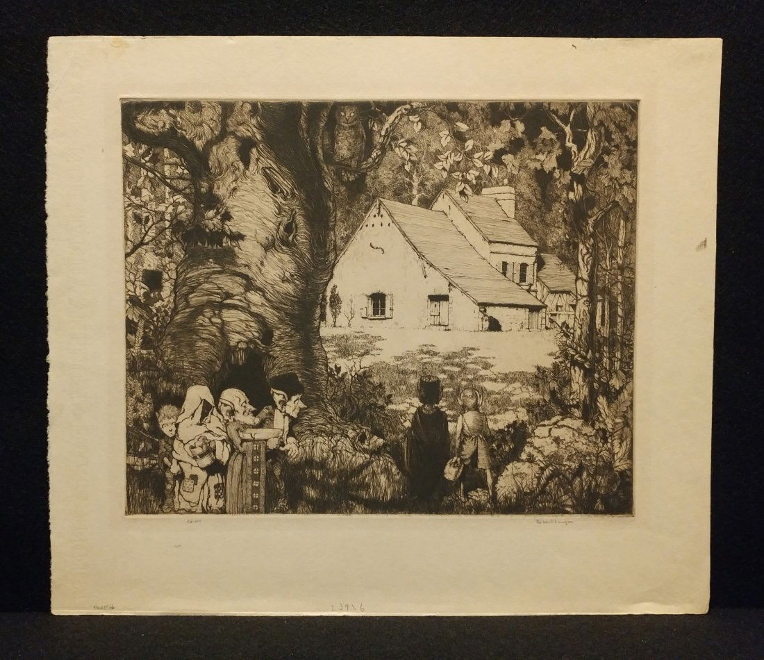 Robert Lawson Signed Limited Etching Elves in Field (1 of 3)