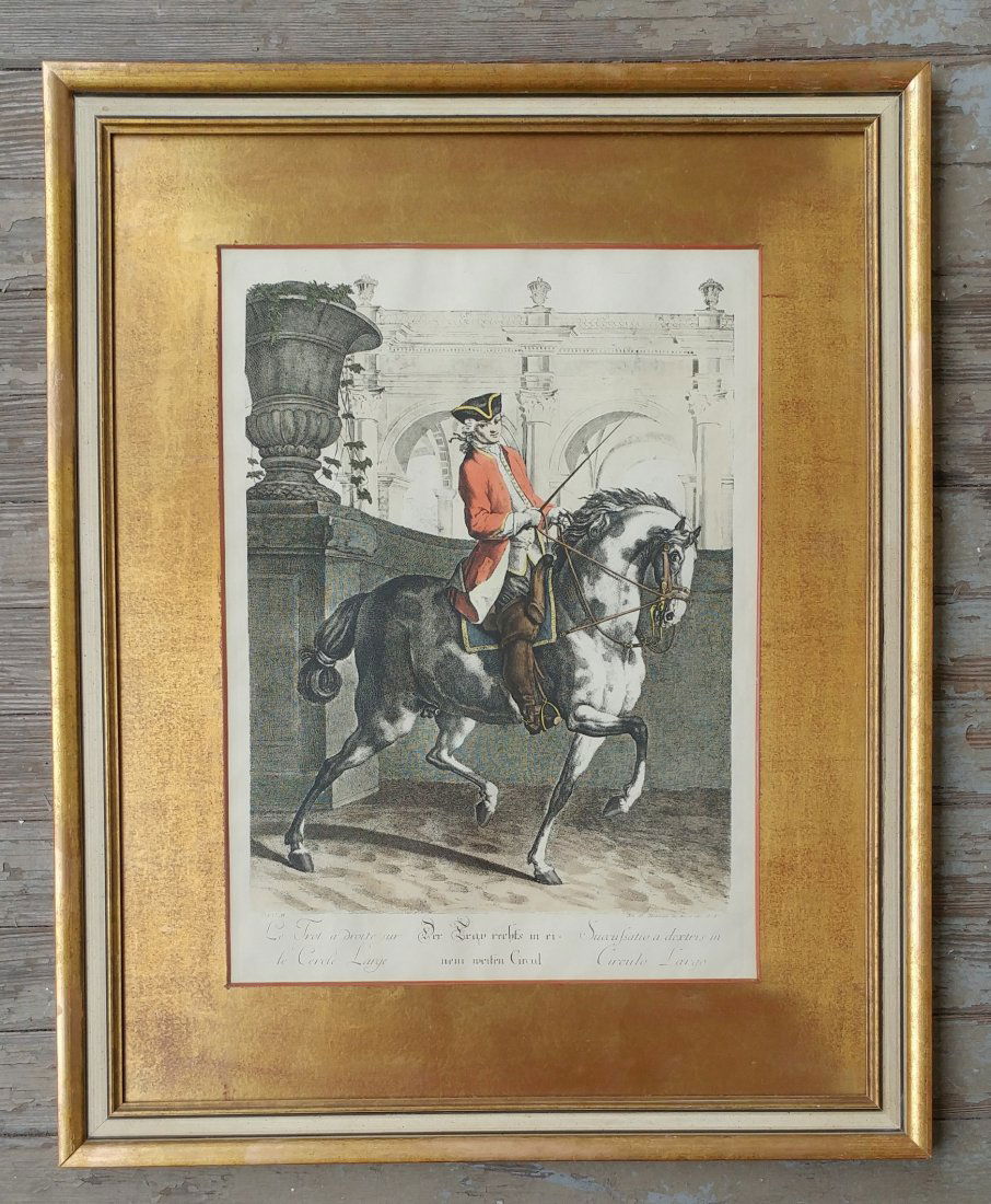 Johann Elias Ridinger TROT A DROITE 18th C Etching (1 of 3)