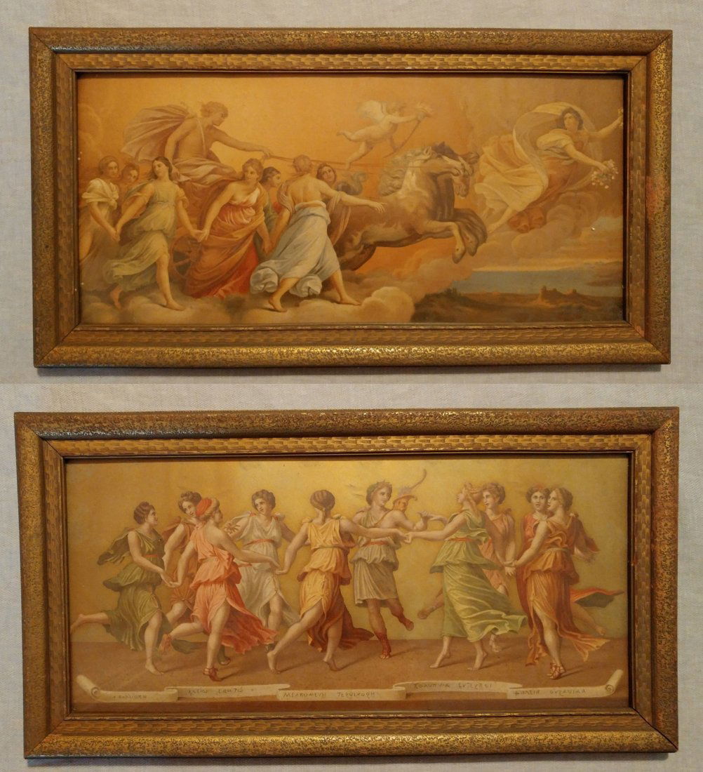 Apollo on Chariot and With Muses 2 chromolithographs (1 of 7)