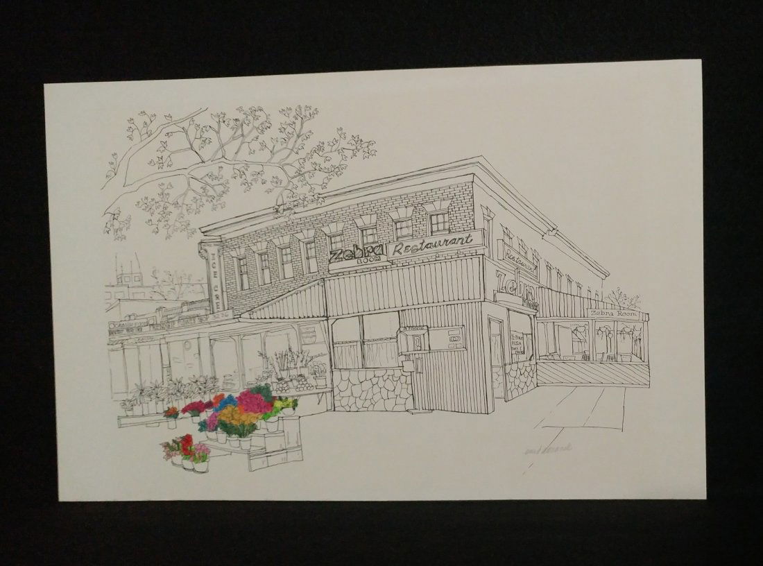 Zebra Room Signed Print Washington DC 1989 (1 of 3)