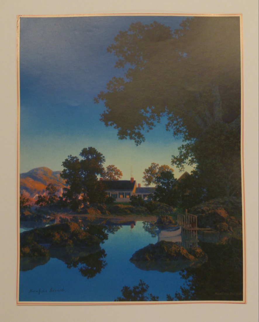 Maxfield Parrish Peace of Evening Signed Print (1 of 3)