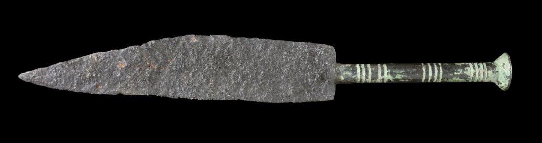 A CELTIC DAGGER WITH BRONZE HILT, 3RD-1ST CENTURY (1 of 6)