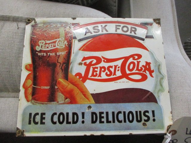ASK FOR PEPSI -COLA SIGN: 11”W X 9”T