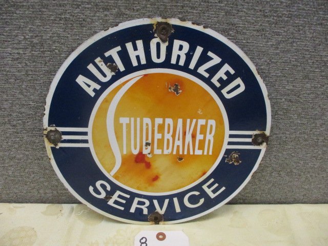 PORCELAIN STUDEBAKER SERVICE SIGN (1 of 3)