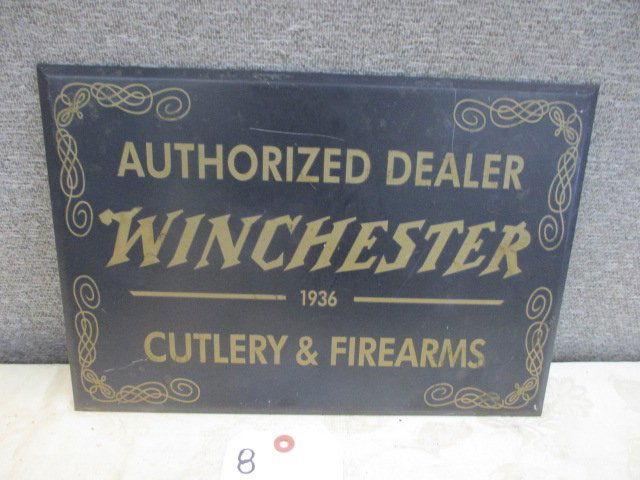 TIN AUTHORIZED WINCHESTER DEALER SIGN (1 of 2)