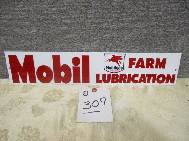POWDERCOAT MOBIL FARM LUBRICANT SIGN (1 of 3)