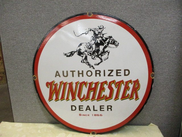 PORCELAIN WINCHESTER DEALER  SIGN (1 of 3)