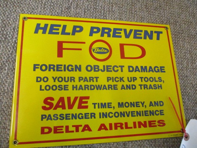 PORCELAIN DELTA AIRLINES SIGN (1 of 3)