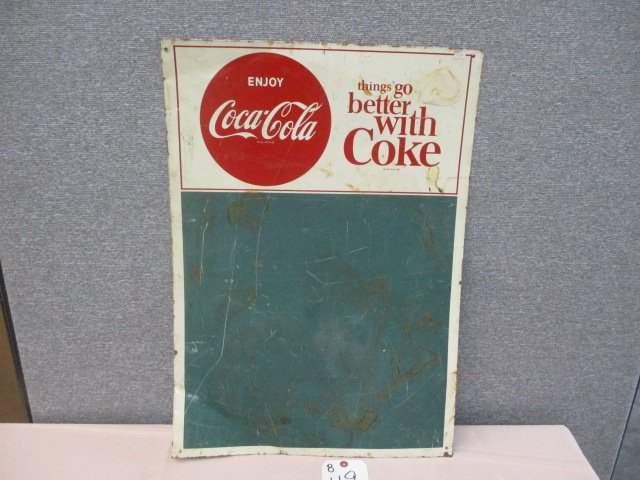 Tin Coca-Cola Menu Board (1 of 3)