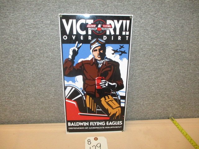 Powder coat Baldwin Flying Eagles Sign (1 of 3)