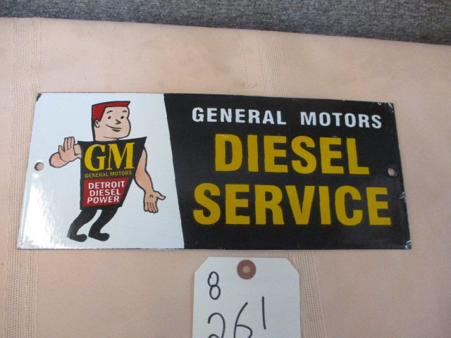 Porcelain GM Diesel Service Sign (1 of 3)