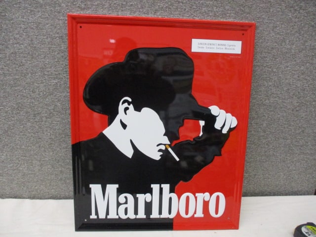 Stamped Aluminum Marlboro Sign (1 of 3)