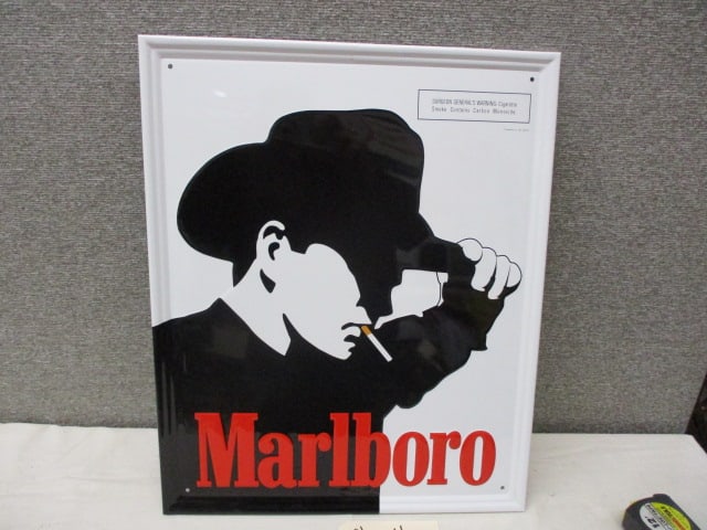Stamped Aluminum Marlboro Sign (1 of 3)