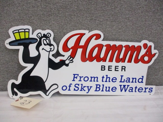 Powder coat Hamm's Beer Sign (1 of 3)