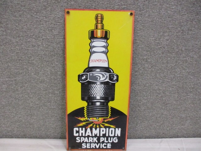Porcelain Champion Spark Plug Sign (1 of 3)