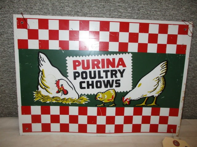 Tin Purina Poultry Chows Sign (1 of 3)
