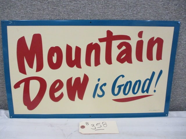 Stamped Tin Mountain Dew Is Good Sign (1 of 3)