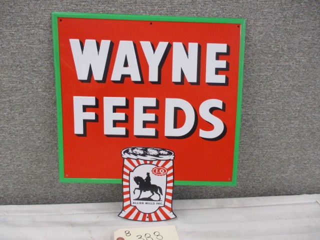Stamped Wayne Feeds Sign (1 of 3)