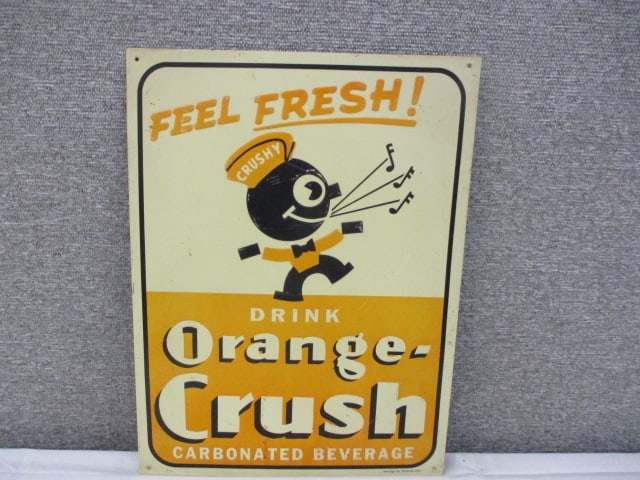 Stamped Tin Orange Crush Sign (1 of 3)