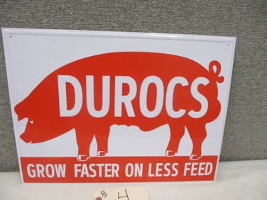 Stamped Tin Duroc's Sign